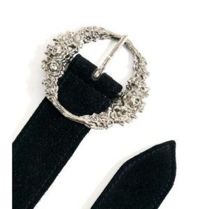 Free People Sabine Suede Belt in Black | Size XS/S | NWT